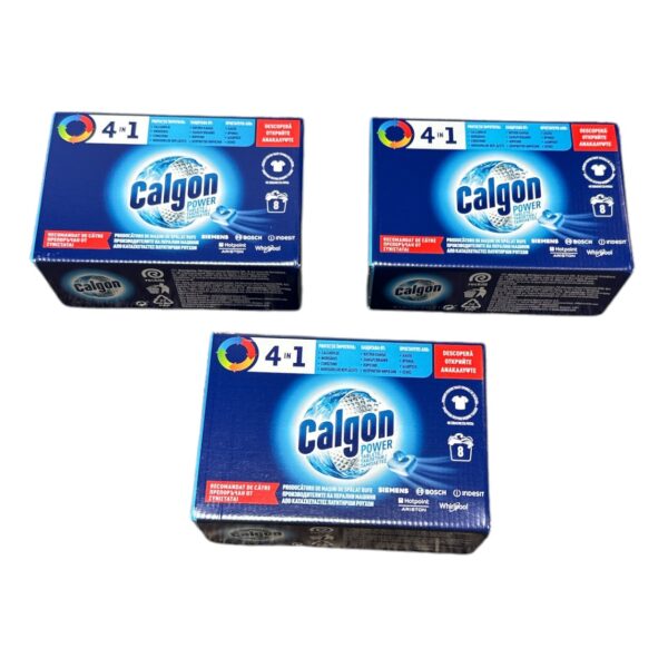 Calgon tablete (Pastile) anticalcar cutie 8 capsule, 4in1, 104g, set 3 cutii