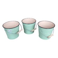 Pachet - 3 x Galeata metalica emailata 6litri