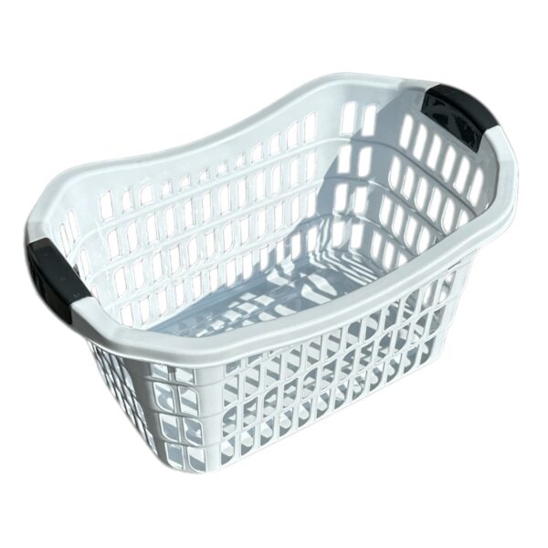 Cos rufe (haine) murdare, alb cu manere, plastic
