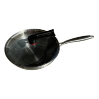 Tigaie wok profesionala din inox, non-stick, 32 cm
