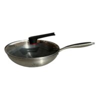 Tigaie wok profesionala din inox, non-stick, 32 cm