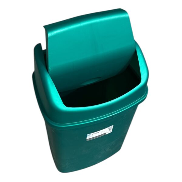Cos Gunoi 55 L (Litri) Plastic, Capac Batant, Verde - imagine 2