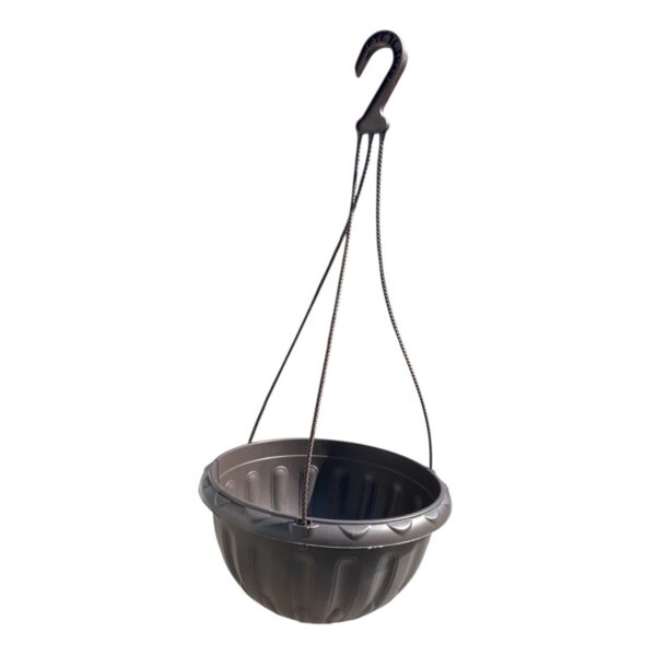 Ghiveci cu agatatoare din plastic 25 cm, maro - imagine 2