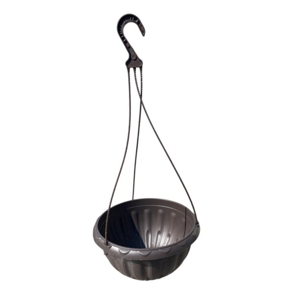Ghiveci cu agatatoare din plastic 25 cm, maro