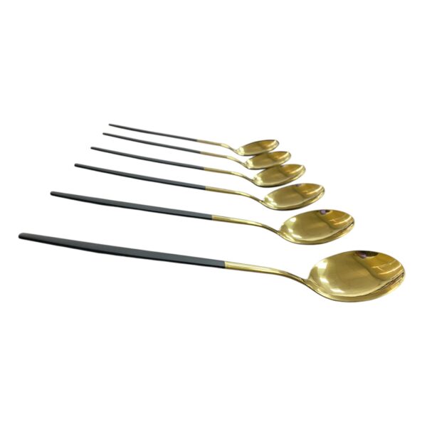 Linguri inox Deluxe (Aurie) model Portughez, 6 bucati