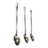 Lingurite de limonada din inox, lungi, 3 bucati