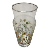 Vaza din sticla decorativa transparenta model floral 500 ml