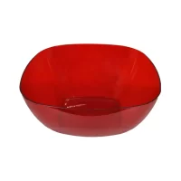 bol plastic transparent rosu 5l 2