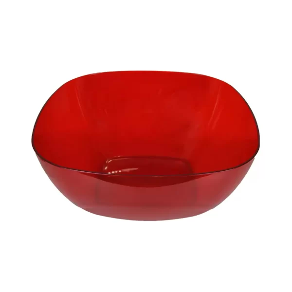 bol plastic transparent rosu 5l 2