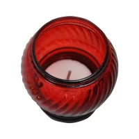 candela capac metal sticla 10cm 2