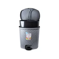 cos gunoi ratan cu pedala 10l din plastic 2