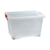 cutie plastic depozitare cu roti si capac 50 litri 2