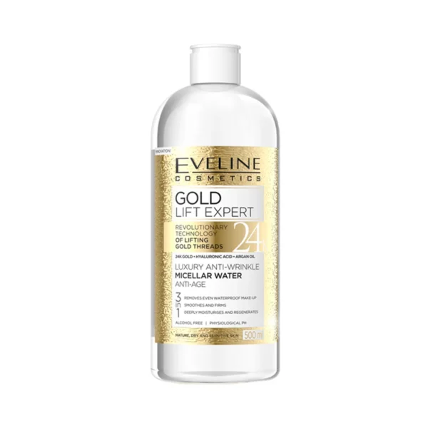 eveline apa micelara antirid 3in1 gold lift expert 24k 500ml 2