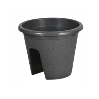 ghiveci balustrada din plastic 6 litri gri 2