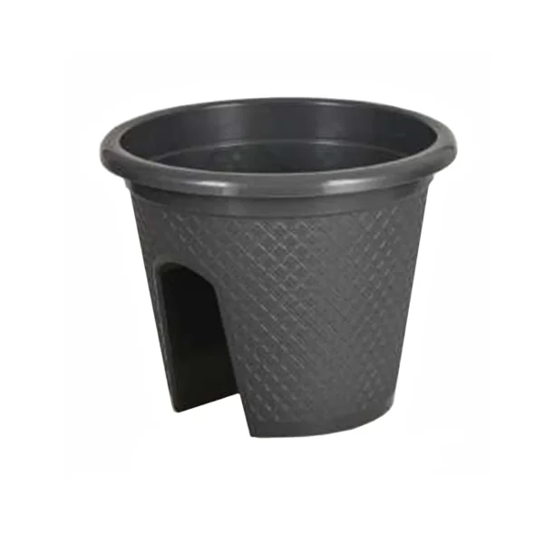 ghiveci balustrada din plastic 6 litri gri 2