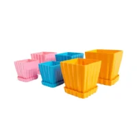 ghiveci de platic patrat tulipe sterk 15x15 cm 2