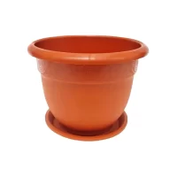 ghiveci flori plastic 23 cm maro 2