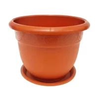 ghiveci plastic 40 cm mare maro 2