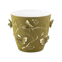 ghiveci plastic decorativ cu fluturi 3d 5 3 litri verde 1