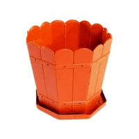 ghiveci rustic din plastic 22 l 36 cm maro 1