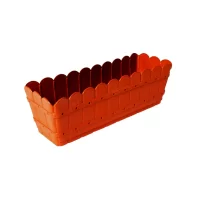 jardiniera plastic rustica 40 cm maro 1