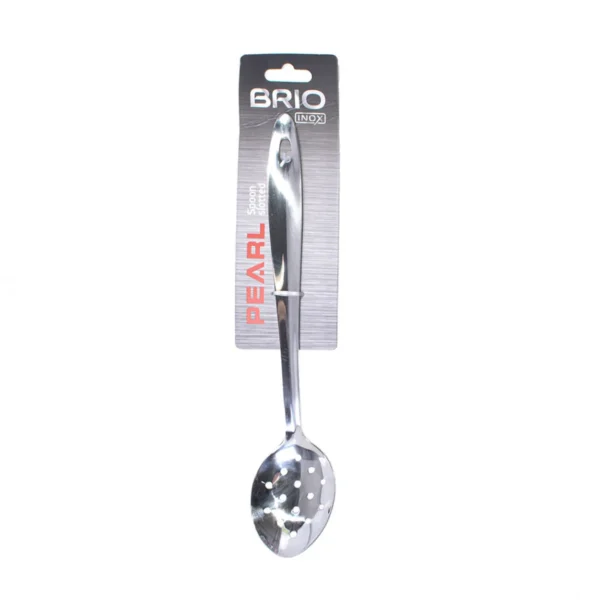 lingura perforata din inox profesionala brio pearl 2