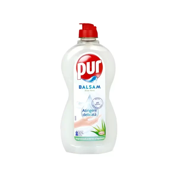 pachet 12 x pur detergent balsam pentru vase cu aloe vera 450ml 2