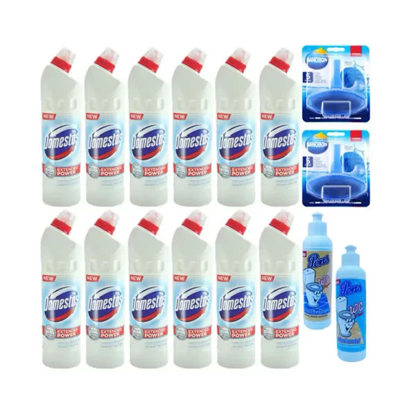pachet 16 produse domestos wc gel si odorizante baie 11