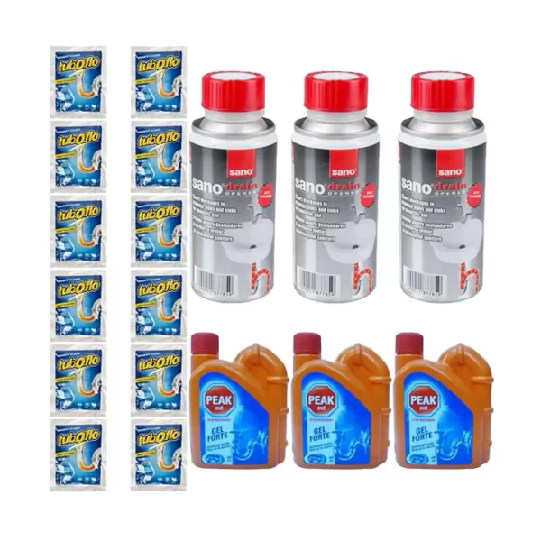 pachet 18 produse solutii desfundat tevile 1
