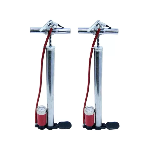 pachet 2 bucati pompa auto din metal max 10bar manometru 1