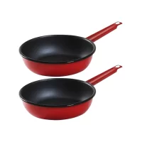 pachet 2 x tigaie teflonata rosie 28cm 1