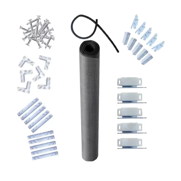 pachet 20 x coltar 10 x balama 5 x snaper 5 x maner 70 autoforant 30m garnitura 7m plasa insecte