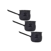 pachet 3 x ibric bombat emailat 0 6 l negru 1