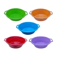 pachet 5 x lighean oval din plastic cu manere 20 l 1