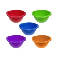 pachet 5 x lighean rotund cu manere din plastic 7 l 1