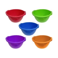 pachet 5 x lighean rotund cu manere din plastic 8l 1