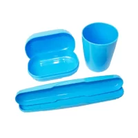 sapuniera cu capac suport periuta de dinti si pahar plastic 2