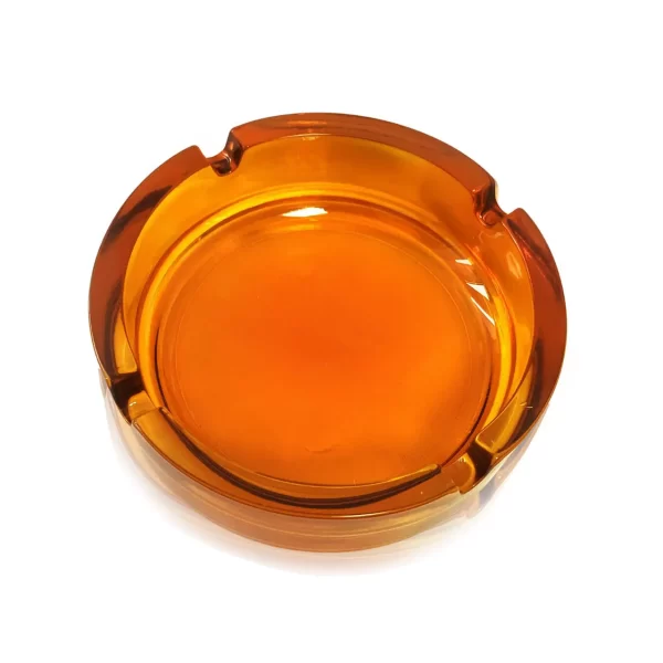 scrumiera din sticla colorata portocaliu rotunda 105 cm 2