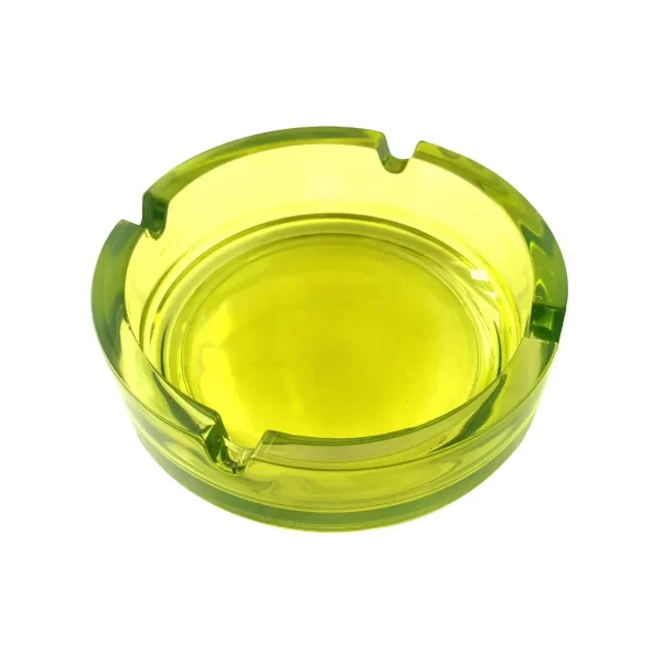 scrumiera rotunda sticla colorata transparenta verde 10 5 cm 2