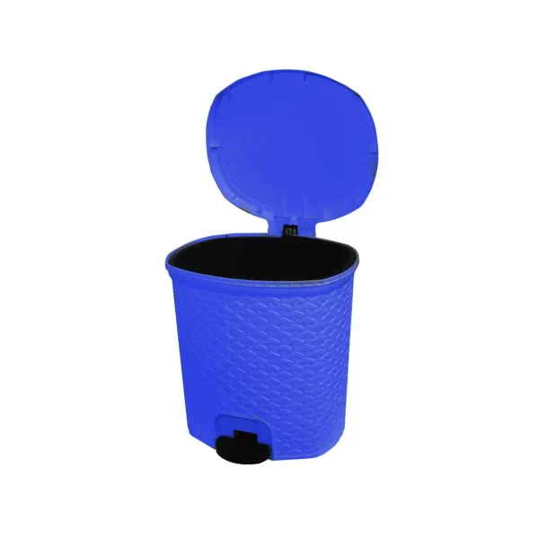 sterk cos de gunoi plastic cu capac si pedala 5 l litri albastru 1