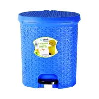 sterk cos gunoi cu pedala 10l imitatie ratan albastru 2