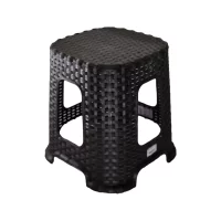 taburet rattan din plastic maro 21