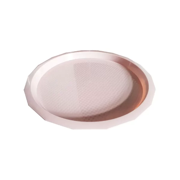 tava servire rotunda din plastic 34 cm roz 1