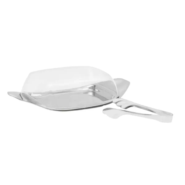 untiera inox cu capac transparent 23x6x11 cm 1
