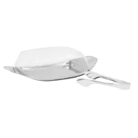untiera inox cu capac transparent 23x6x11 cm 2