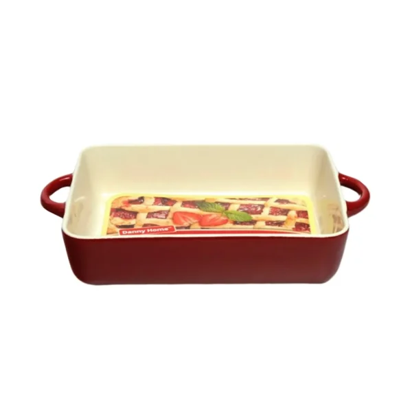 vas ceramica cuptor dreptunghiular cu manere 24x18 cm 1