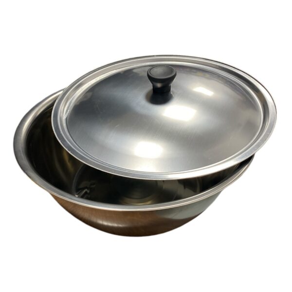Bol inox cu capac (Castron) mare 30 cm