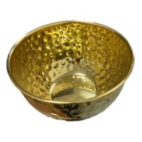 Bol model 3D (castron) inox auriu, 20 cm