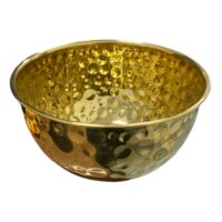 Bol model 3D {castron} inox auriu, 24 cm