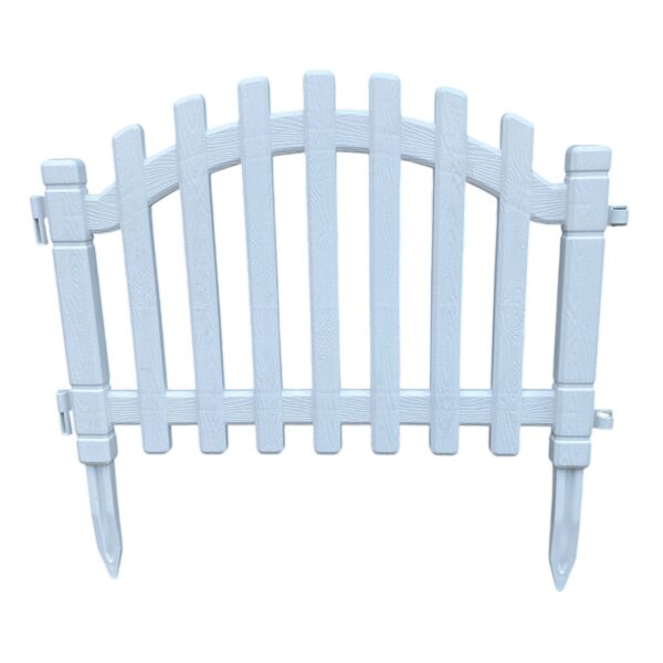 Gard decorativ gradina din plastic (Alb) 56X40X2.5 cm, set 4 bucati